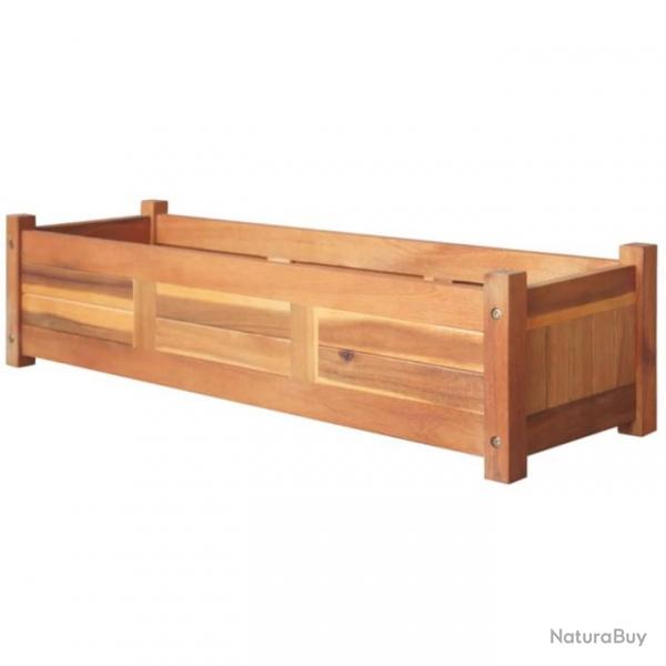 Lits surlevs de jardin 2 pcs Bois d'acacia 100x30x25 cm 3057522