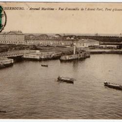 CPA - CHERBOURG - L'Arsenal Maritime-Vue d'ensemble de l'Avant port.... N°1220