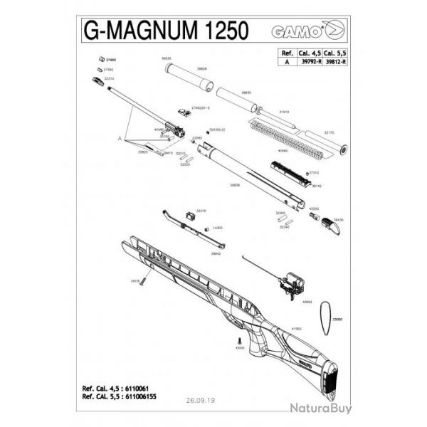 Pices dtaches Gamo G-Magnum 4.5 mm Bielle d'armement