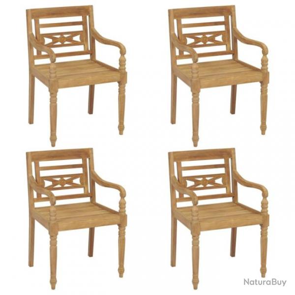 Chaises Batavia 4 pcs Bois de teck solide