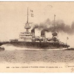 CPA Marine Militaire - Le Léna - Cuirasse a Tourelle ( Vitesse18 noeuds112 N°027