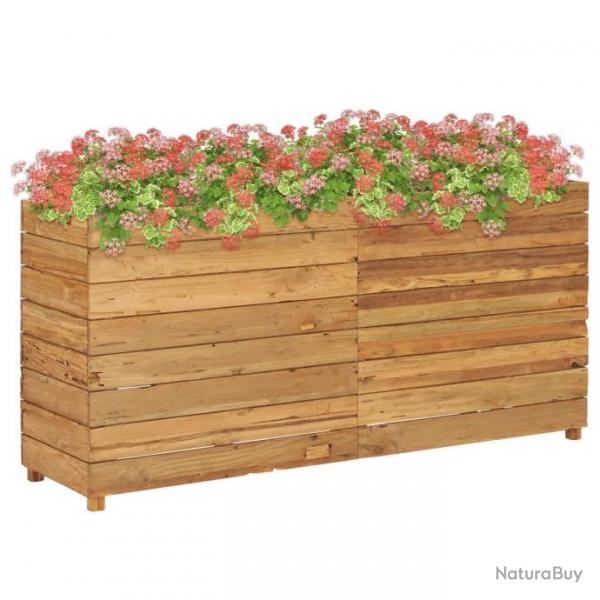 Lit surlev 150x40x72 cm Bois de teck recycl et acier 47429