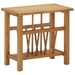 Table à revues 45x27x42 cm Bois de chêne solide 289184