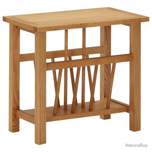 Table  revues 45x27x42 cm Bois de chne solide 289184