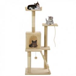 Arbre à chat avec griffoirs en sisal 120 cm Beige 170592