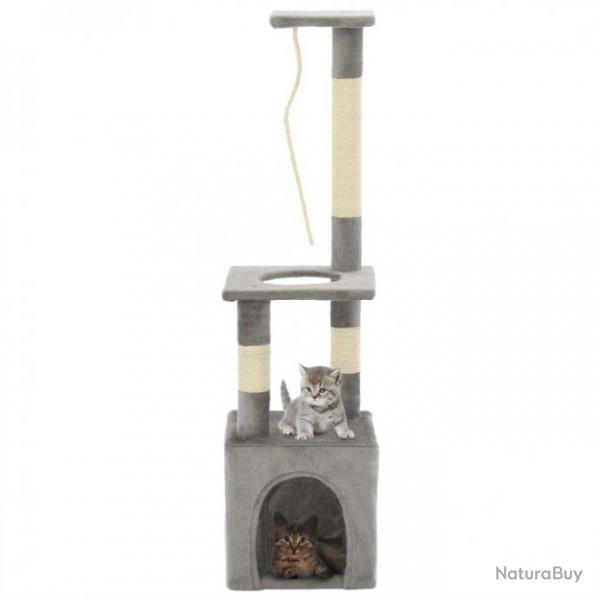 Arbre  chat avec griffoirs en sisal 109 cm Gris 170602