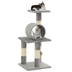 Arbre à chat avec griffoirs en sisal 65 cm Gris 170596