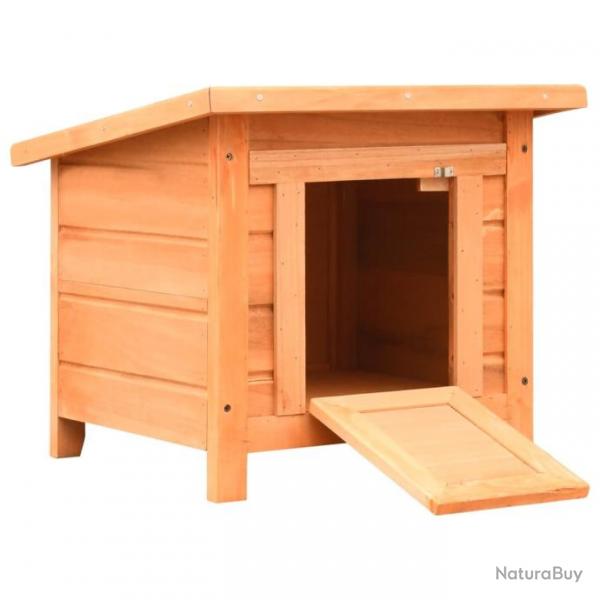 Maison de chat Pin massif et sapin 50 x 46 x 43,5 cm 170640