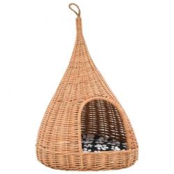 Panier pour chats avec coussin 40x60 cm Saule naturel 170777