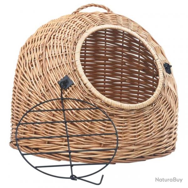 Cage de transport pour chats 50x42x40 cm Saule naturel 170908