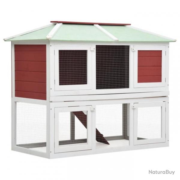 Cage double pour animaux Rouge Bois 170851