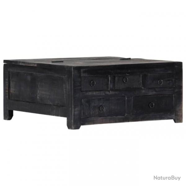 Table basse Noir 65 x 65 x 30 cm Bois de manguier massif 247986