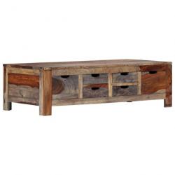 Table basse Gris 100x50x30 cm Bois de Sesham massif 247982