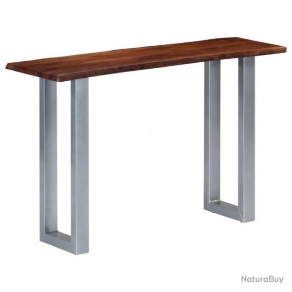 Table console 115 x 35 x 76 cm Bois d'acacia massif et fer 247830