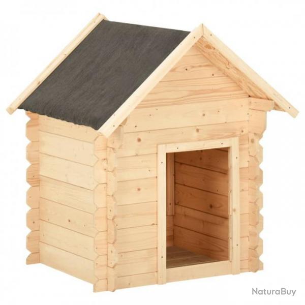 Niche pour chiens 150x80x100 cm Bois de pin massif 14 mm 171061