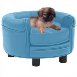 Canapé pour chien Turquoise 48x48x32 cm Peluche et similicuir 171053