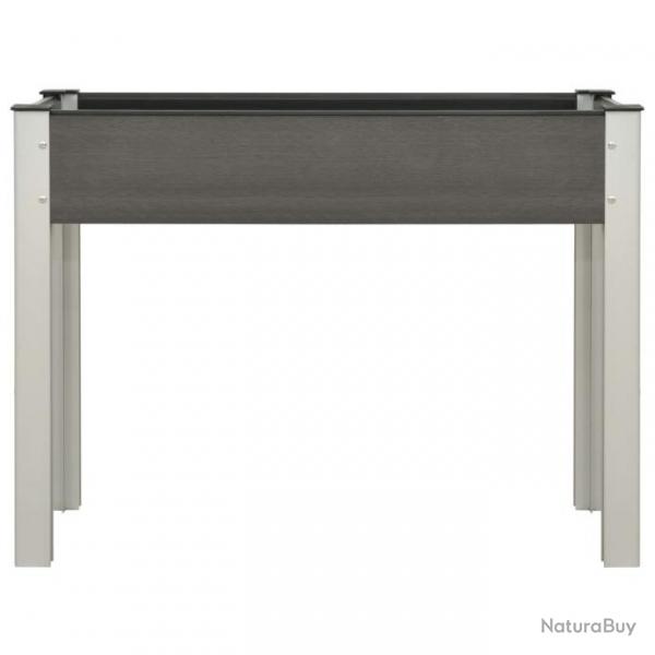 Lit surlev de jardin 100x40x75 cm WPC Gris 149011