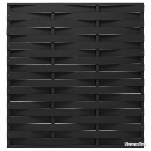 Panneau de clture WPC 170x180 cm Noir 148996