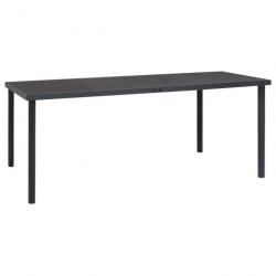 Table à dîner d'extérieur Anthracite 190x90x74 cm Acier 313088