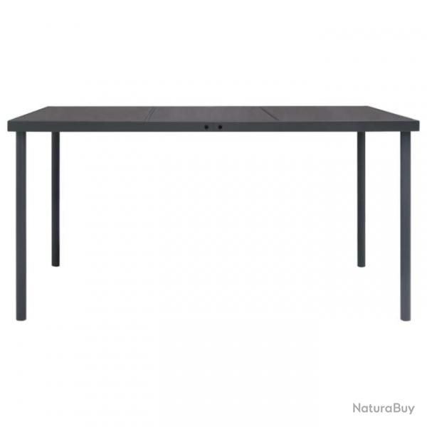 Table  dner d'extrieur Anthracite 150x90x74 cm Acier 313087