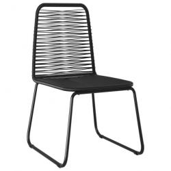 Chaises d'extérieur 4 pcs Résine tressée Noir 313112