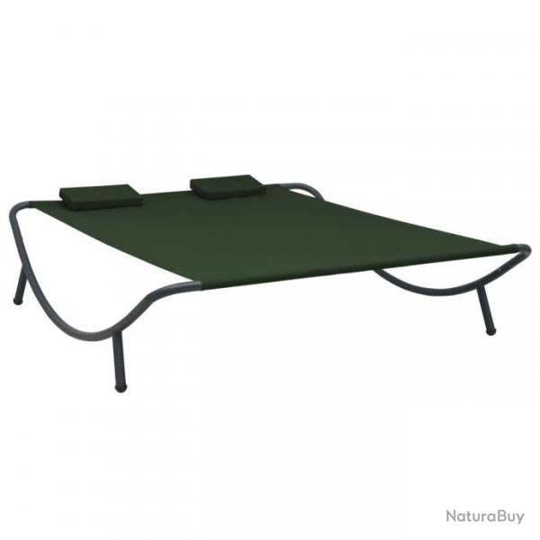 Lit de repos d'extrieur Tissu Vert 313530