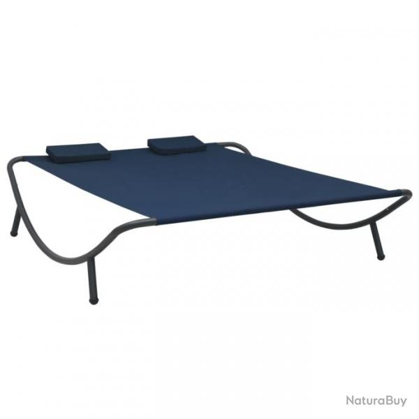 Lit de repos d'extrieur Tissu Bleu 313531