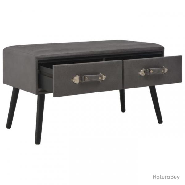 Table basse Gris 80x40x46 cm Similicuir 247545