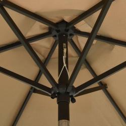 Parasol avec lumières LED Taupe 200x211 cm Aluminium 313560