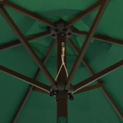 Parasol avec lumières LED Vert 200x211 cm Aluminium 313558