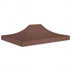 Toit de tente de réception 4,5x3 m Marron 270 g/m² 315371