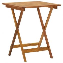 Table pliable de jardin 60x60x75 cm Bois d'acacia solide 313595