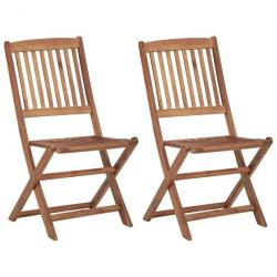 Chaises pliables d'extérieur 2 pcs Bois d'acacia solide 313603