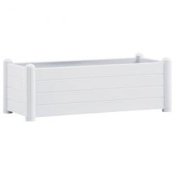 Lit surélevé de jardin PP Blanc 100x43x35 cm 313975