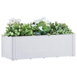 Lit surélevé de jardin et système d'arrosage Blanc 100x43x33 cm 313959