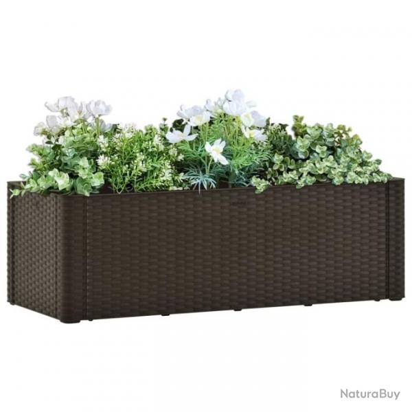 Lit surlev de jardin avec systme d'arrosage Moka 100x43x33cm 313960