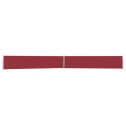 Auvent latéral voile rétractable de patio 170x1200 cm Rouge 313398