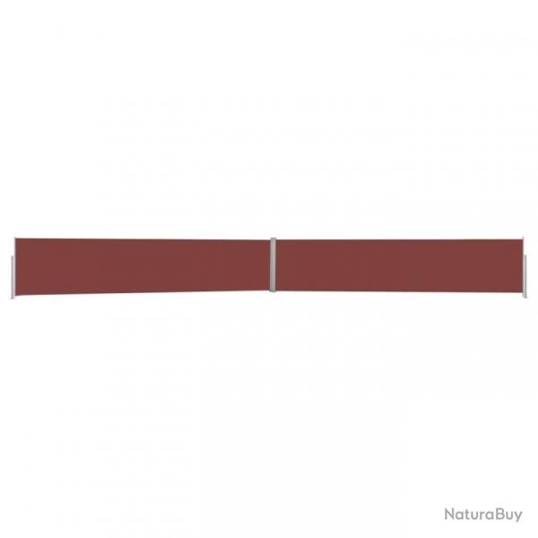 Auvent latral voile rtractable de patio 170x1200 cm Marron 313396