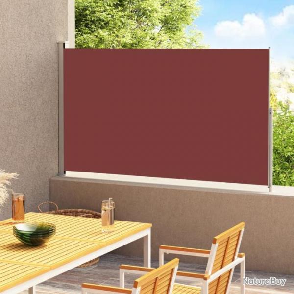 Auvent latral voile rtractable de patio 180x300 cm Marron 313402