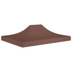 Toit de tente de réception 4x3 m Marron 270 g/m² 315358