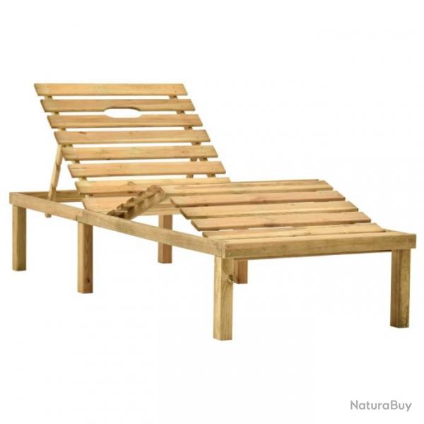 Chaise longue de jardin Bois de pin imprgn 315396