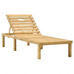 Chaise longue de jardin avec table Bois de pin imprégné 315395
