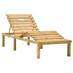 Chaise longue de jardin avec table Bois de pin imprégné 315397