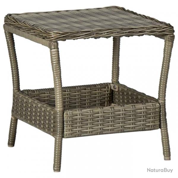 Table de jardin Marron 45x45x46,5 cm Rsine tresse 313308