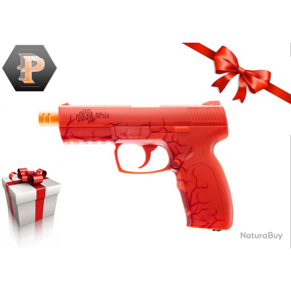 Pack complet Pistolet type NERF Rekt opsix Rouge + 6 flchettes Promo