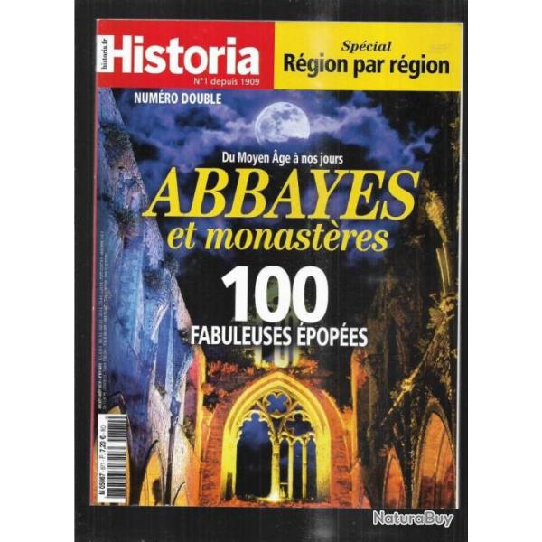 historia n871-872 numro double , abbayes et monastres 100 fabuleuses popes juillet-aout 2019