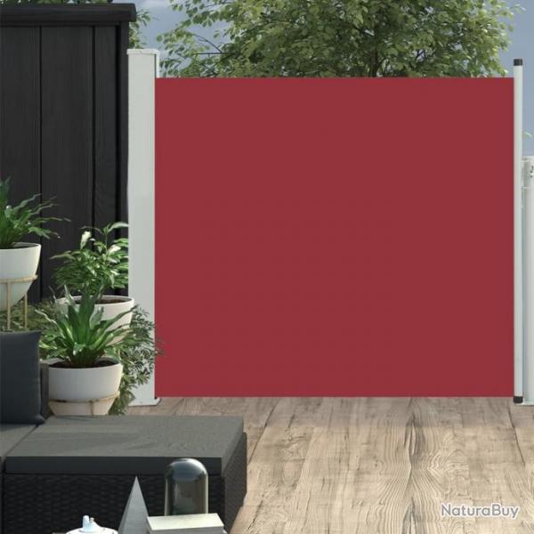 Auvent latral voile rtractable de patio 100x300 cm Rouge 48373