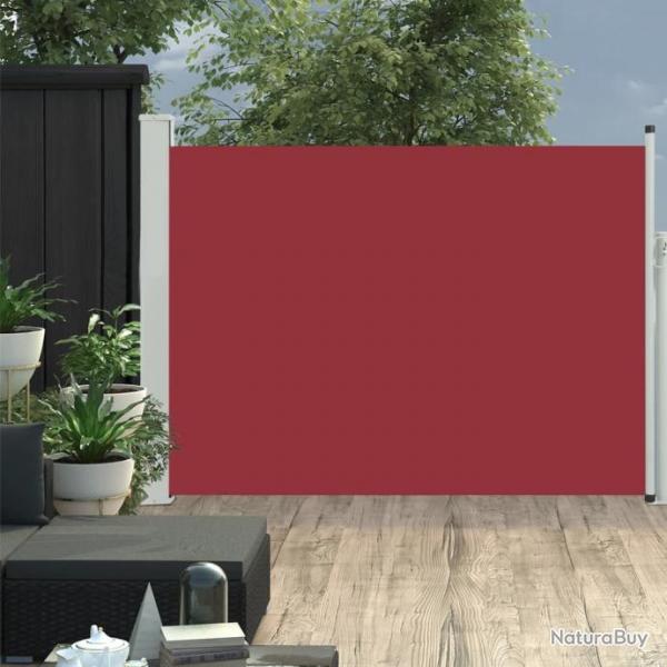 Auvent latral voile rtractable de patio 120x500 cm Rouge 48391