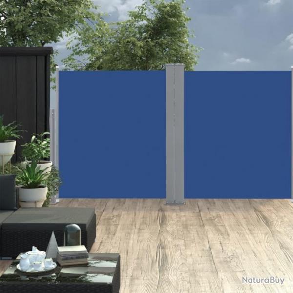 Auvent latral voile rtractable Bleu 160 x 600 cm 48464