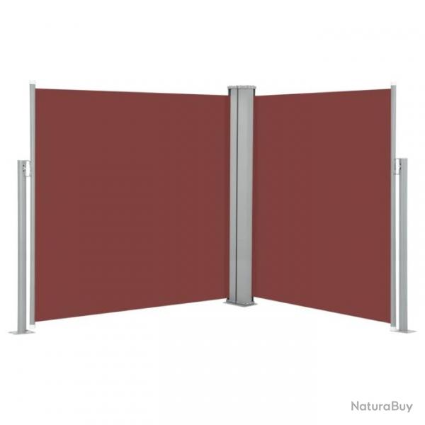 Auvent latral voile rtractable Marron 140 x 600 cm 48457